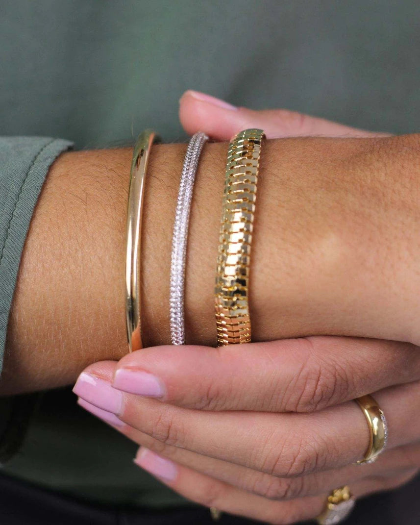Pulseira Malha grossa - Banhada a ouro 18k