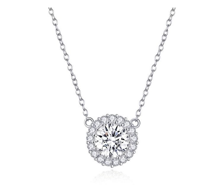 Colar Ponto de Luz Cristal - 100% Prata 925 com Zircônia