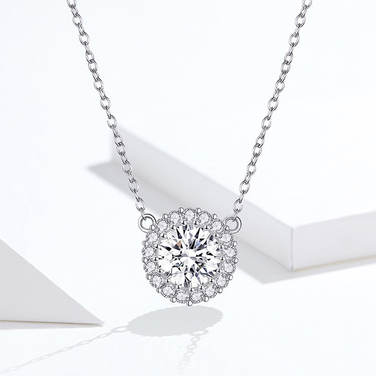 Colar Ponto de Luz Cristal - 100% Prata 925 com Zircônia