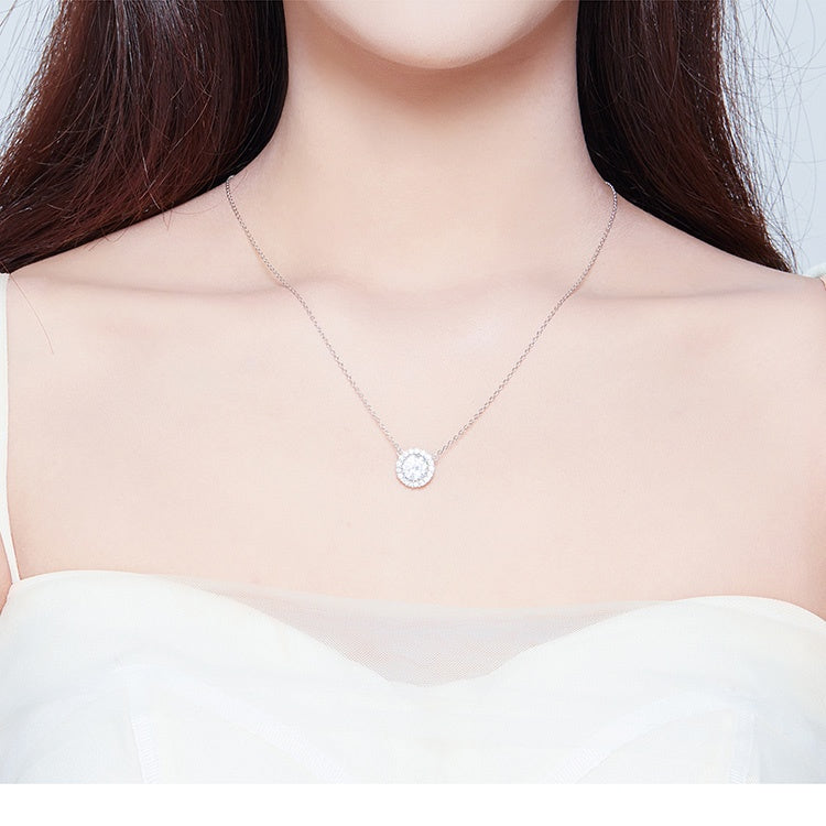 Colar Ponto de Luz Cristal - 100% Prata 925 com Zircônia