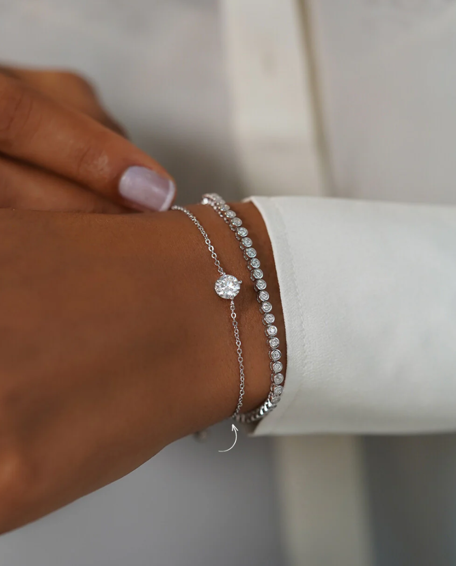 Pulseira Shine Moissanite - 100% Prata 925