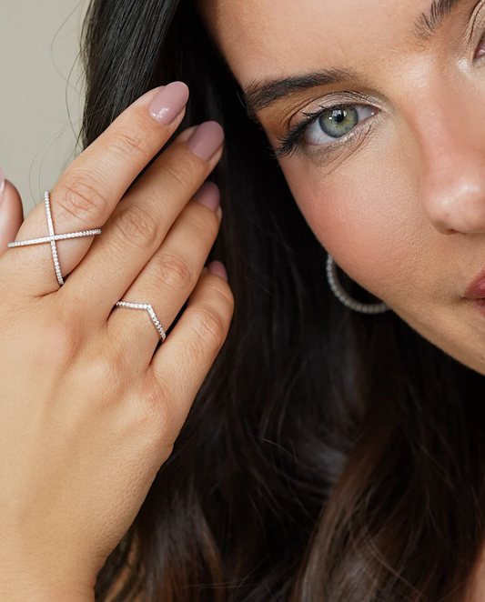 Anel Lumiere Moissanite - 100% Prata 925