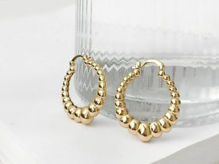 Brinco argola elegance - Banhado a ouro 18k