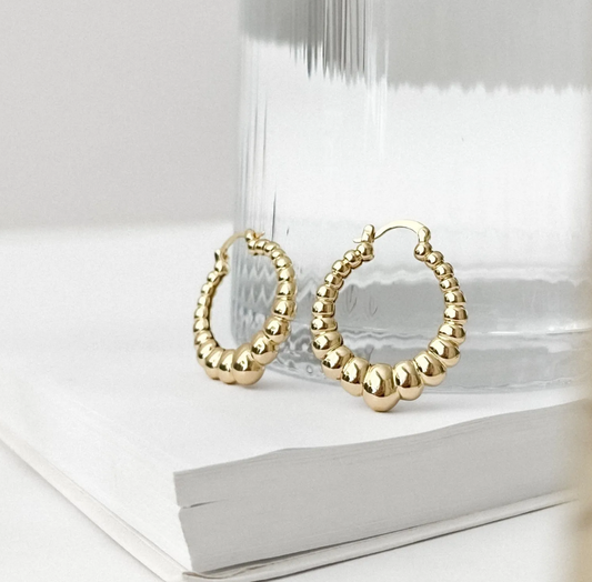 Brinco argola elegance - Banhado a ouro 18k