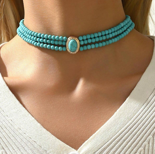 Colar Maxi Turquesa Natural