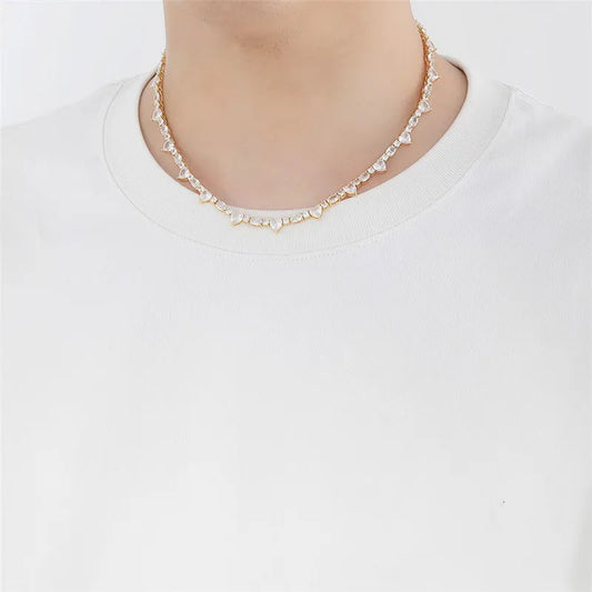 Colar Riviera de Coração Princess - Cravejado com zircônias