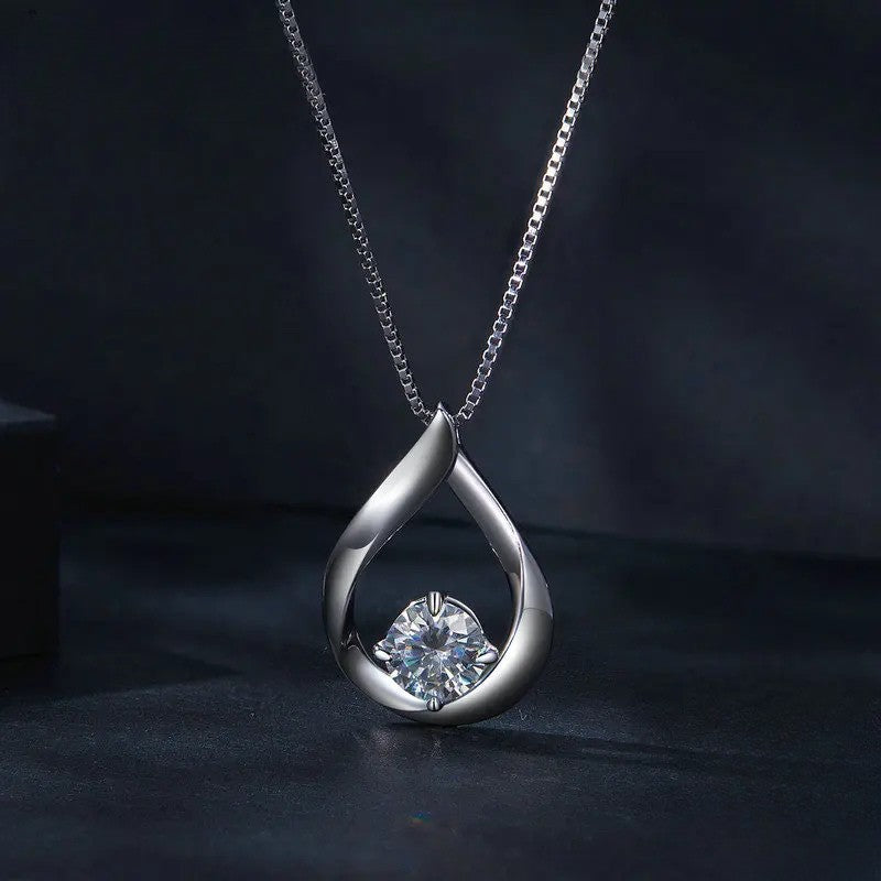Colar Gota Classic Moissanite 1ct - 100% Prata 925