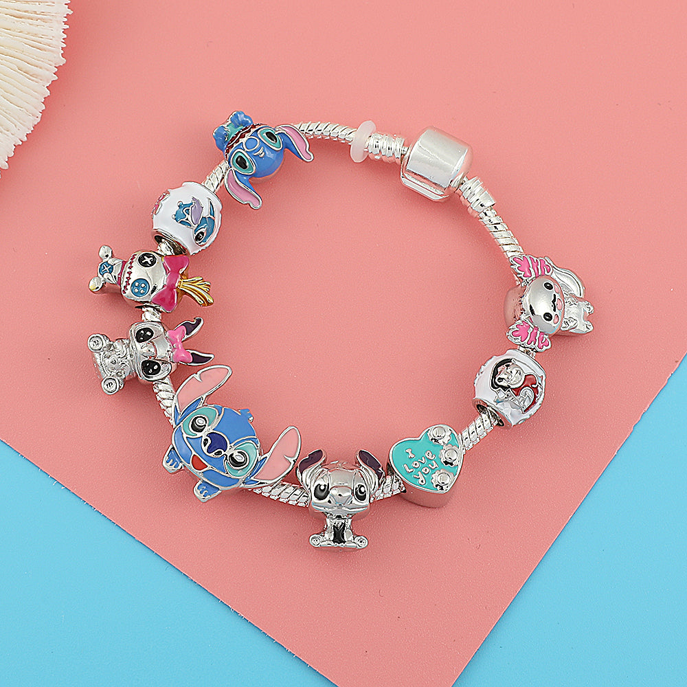 Bracelete Lilo & Stitch Disney - Banhado a Prata