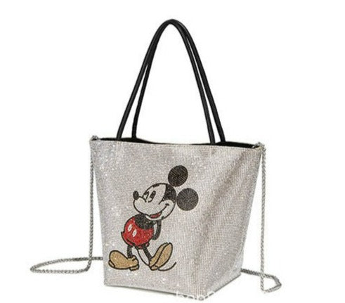 Bolsa Mickey Mouse Diamond - Cravejada com Strass