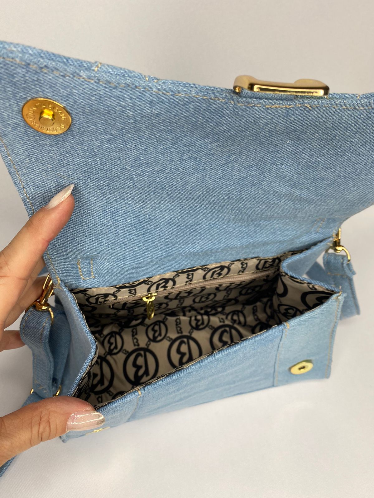 Bolsa Tiracolo Jeans Cristal