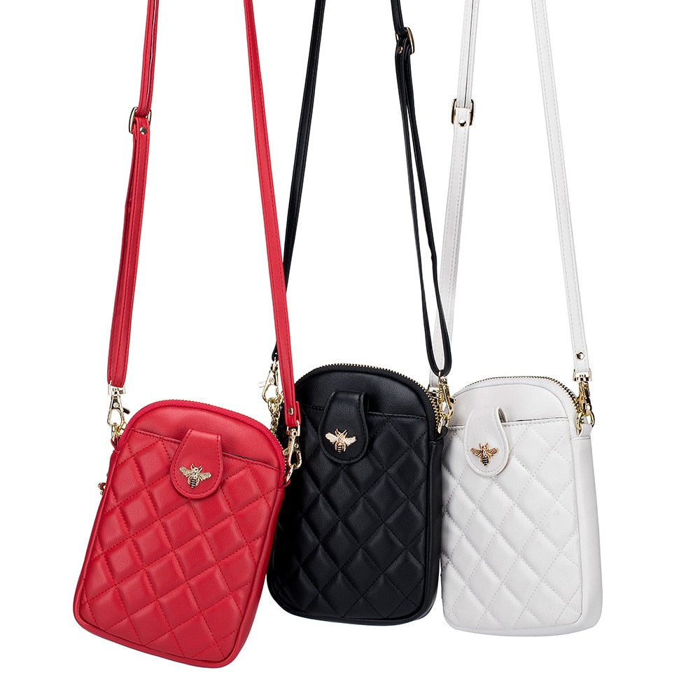Bolsa de Couro Mini Abelha Luxo