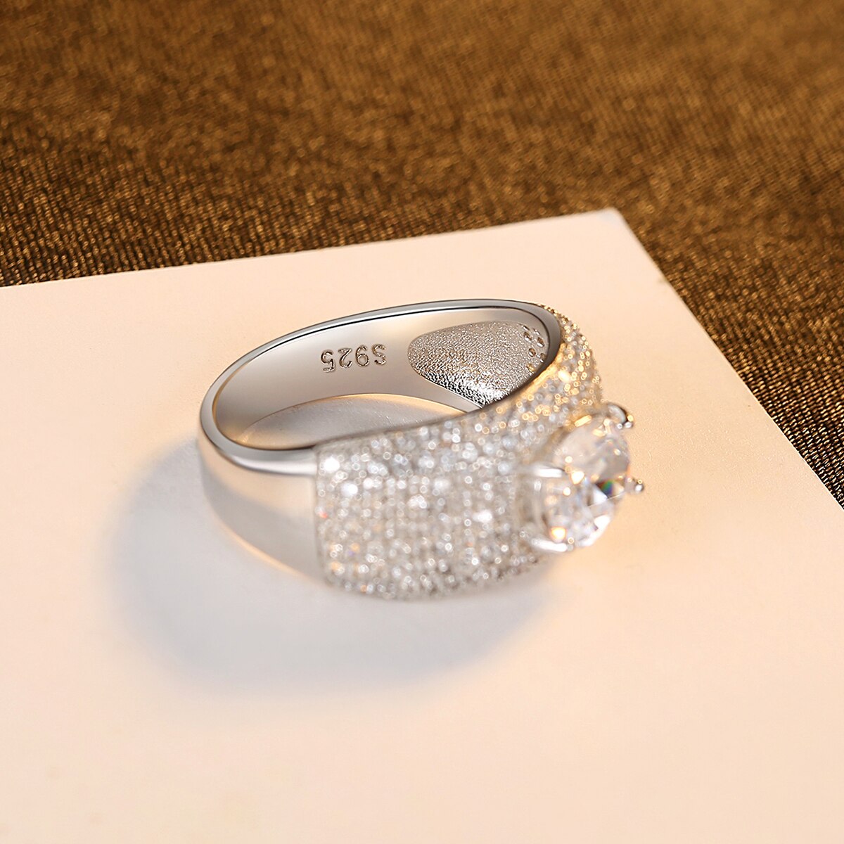 Anel Ravenna Luxo - 100% Prata 925 com Zircônias