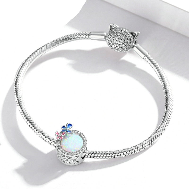 Charm Butterfly Sky - 100% Prata 925 com Opala