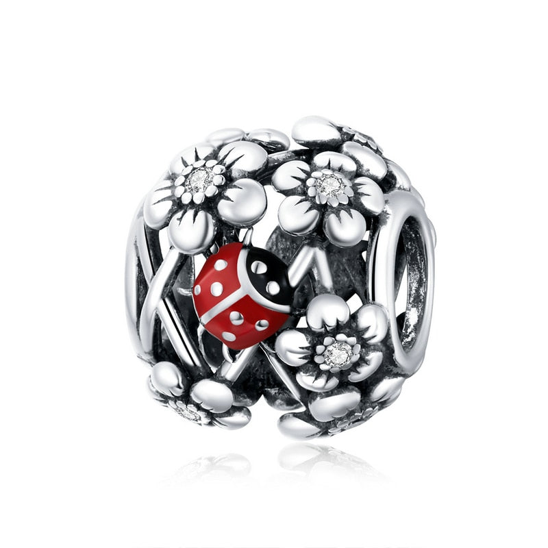 Charm Joaninha Floral
