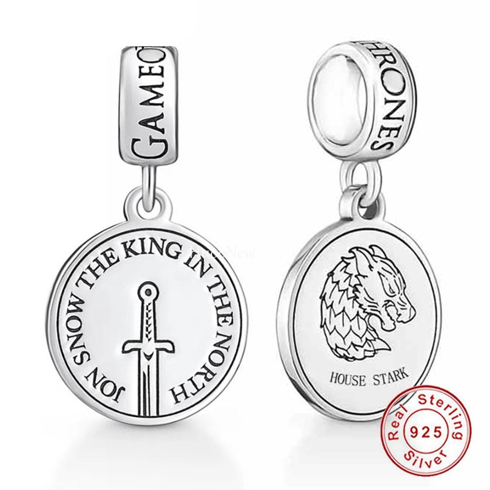 Charm Jon Snow Game Of Thrones - 100% Prata 925