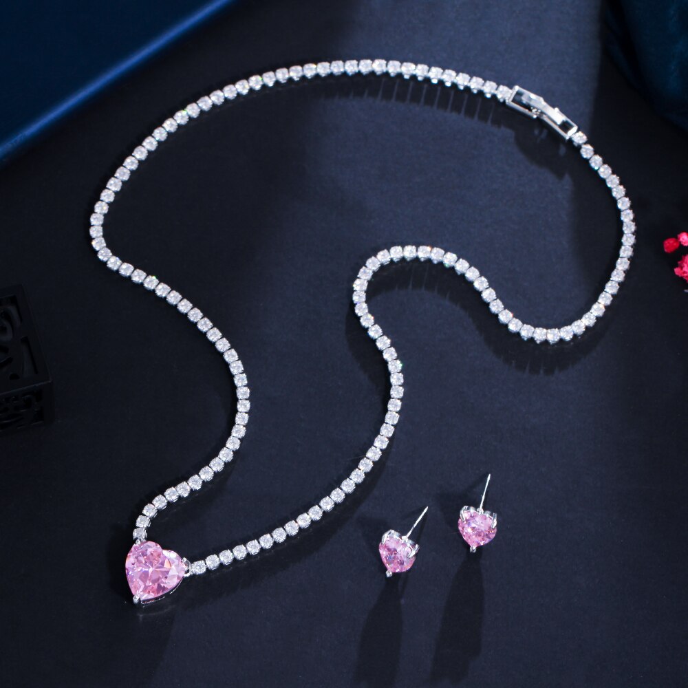 Conjunto Pink Romance - Cravejado com zircônias
