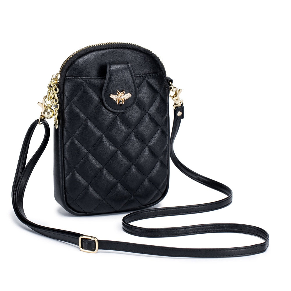 Bolsa de Couro Mini Abelha Luxo