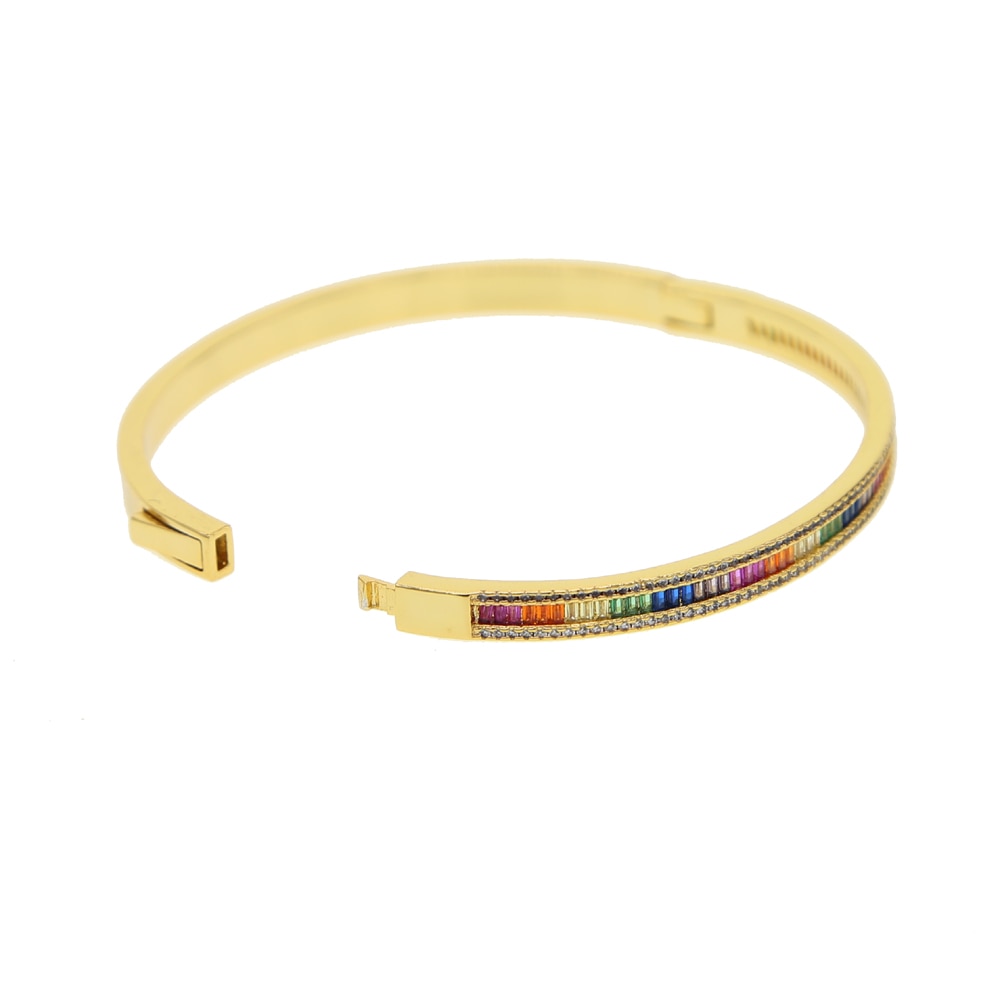 Bracelete Rainbow Luxo - Cravejado com Zircônias