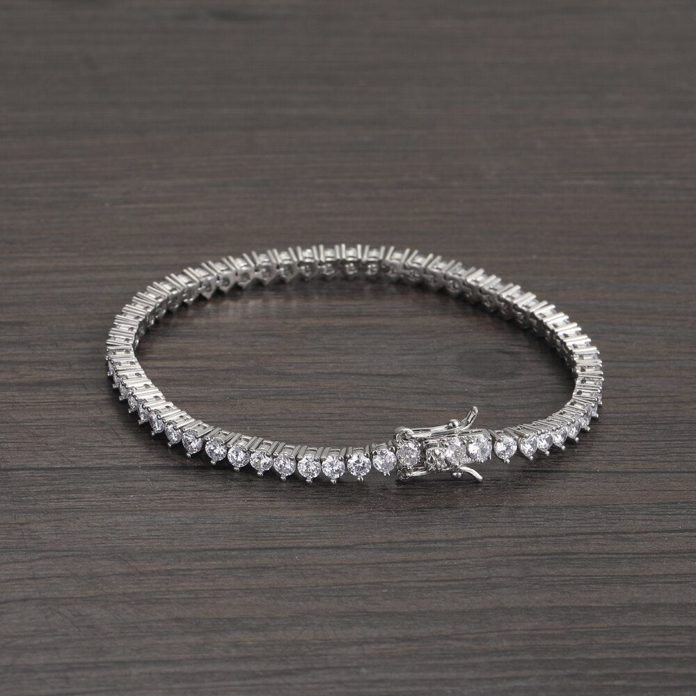 Pulseira de três pontas Paris - Cravejada com zircônias