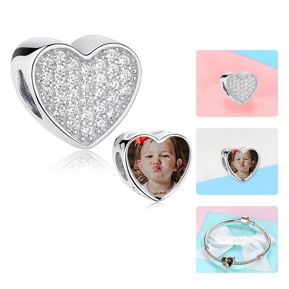 Charm Coração de Zircônia - Personalizável