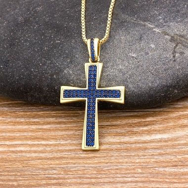 Crucifixo Diamond - Banhado a Ouro 18k
