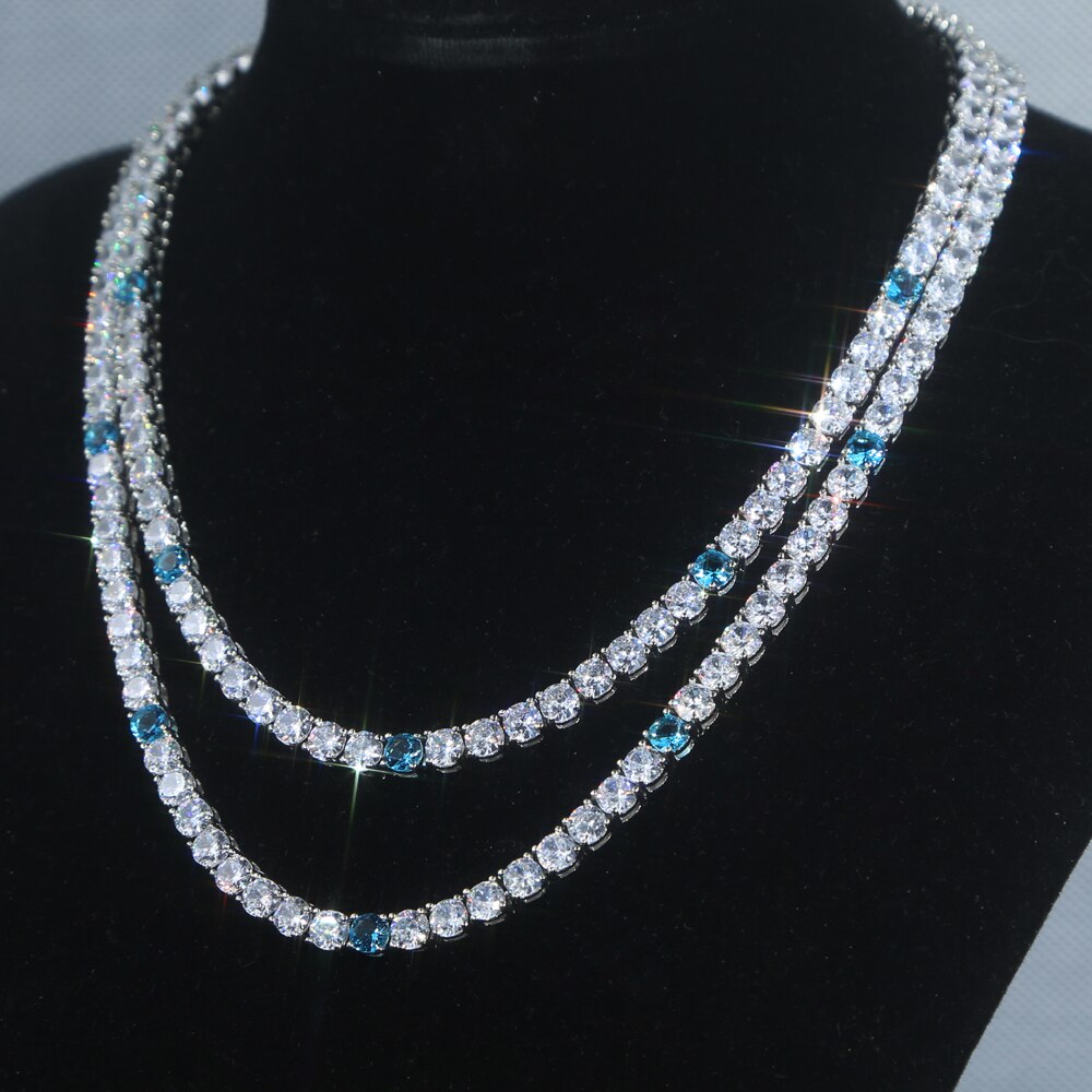 Riviera Blue Skye 5mm - Cravejada com zircônias