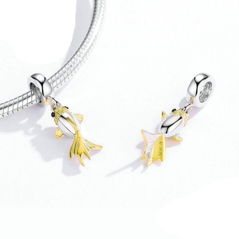 Charm Signo Peixes - 100% Prata 925 com Zircônias