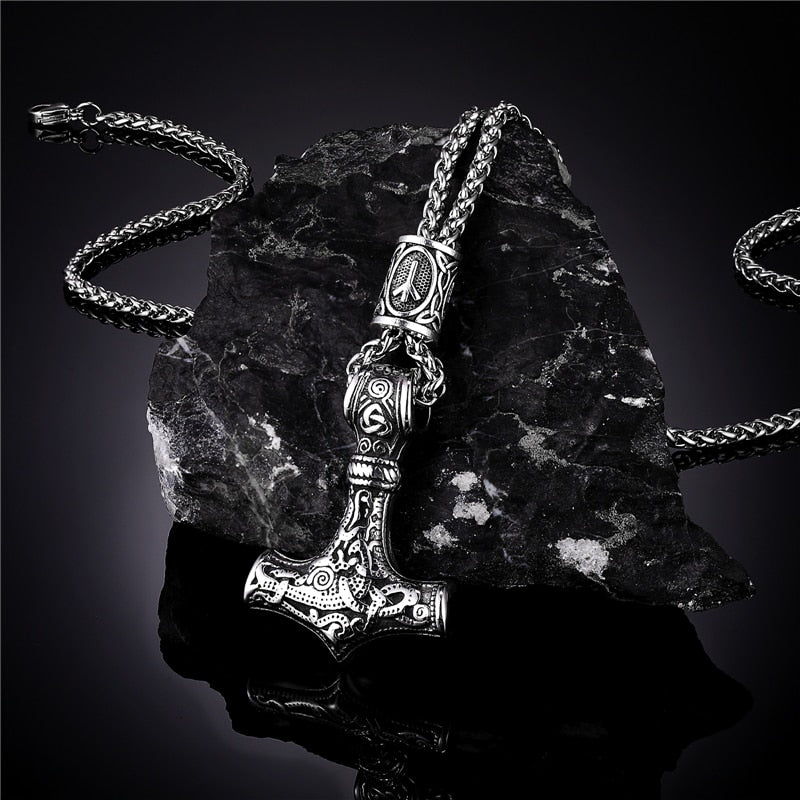 Colar Martelo de Thor - 100% Aço Inoxidável