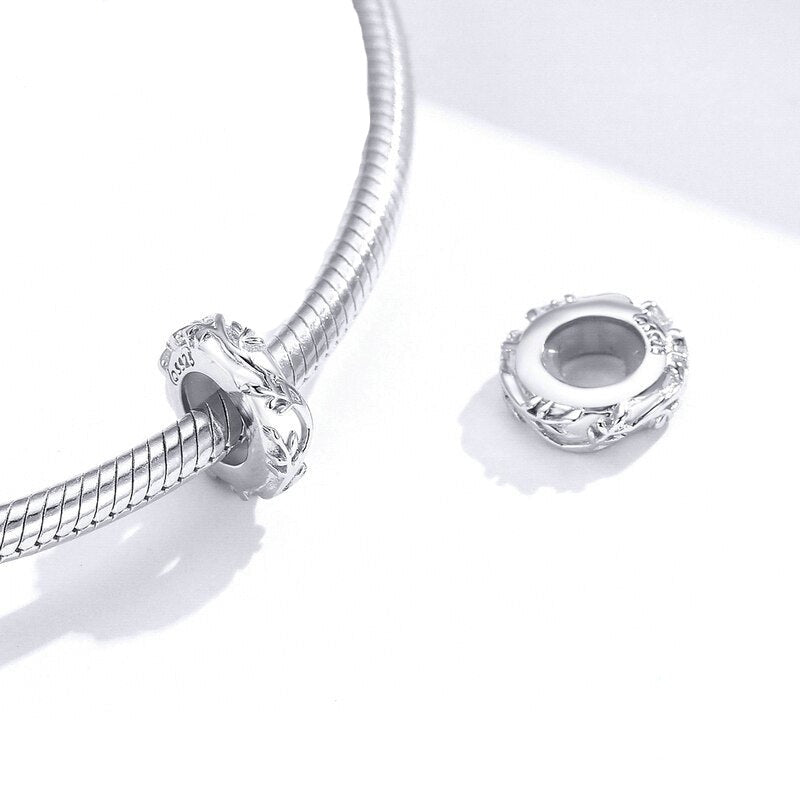 Charm Separador Folhagens - 100% Prata 925