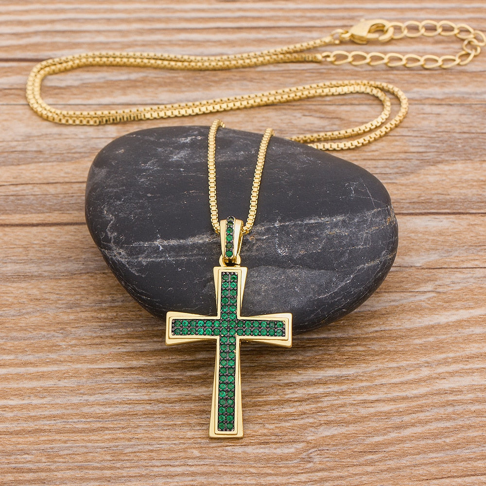 Crucifixo Diamond - Banhado a Ouro 18k