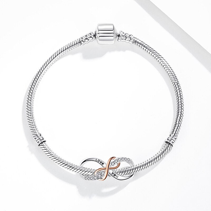 Charm Infinito Silver Rosé