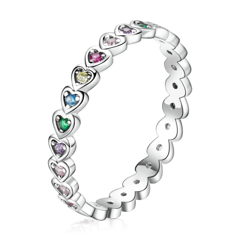 Aliança Love Trendy - 100% Prata 925 com zircônias