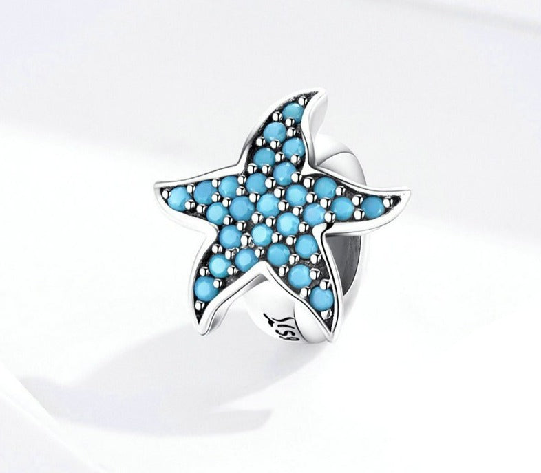 Charm Separador Estrela do Mar - 100% Prata com Zircônias