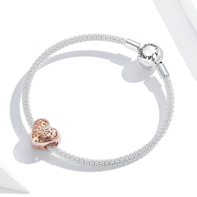 Charm Golden Heart - 100% Prata 925 banhado a Ouro 18k