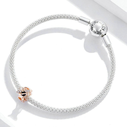 Charm Separador Abelha Luxo -100% em Prata 925