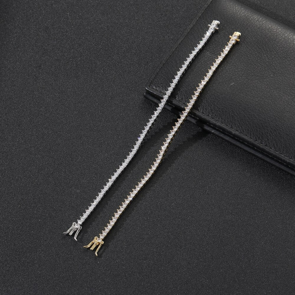 Pulseira de três pontas Paris - Cravejada com zircônias