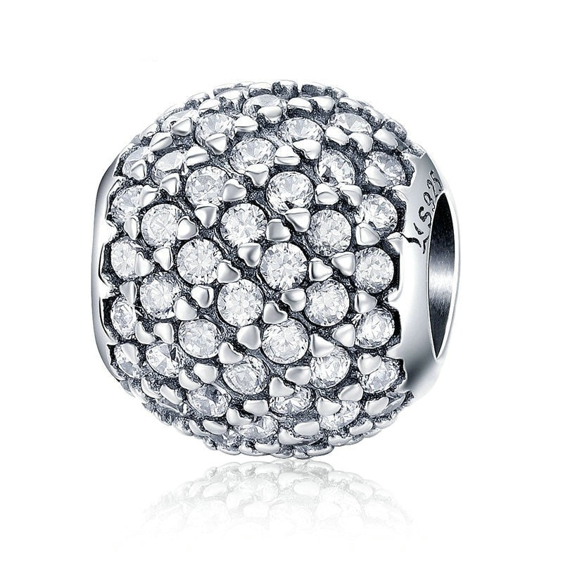 Charm Platinum Love - 100% Prata 925 com zircônias