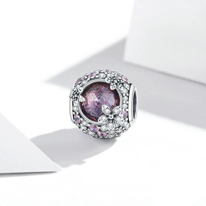 Charm Pink Cherry - 100% Prata 925 com zircônia