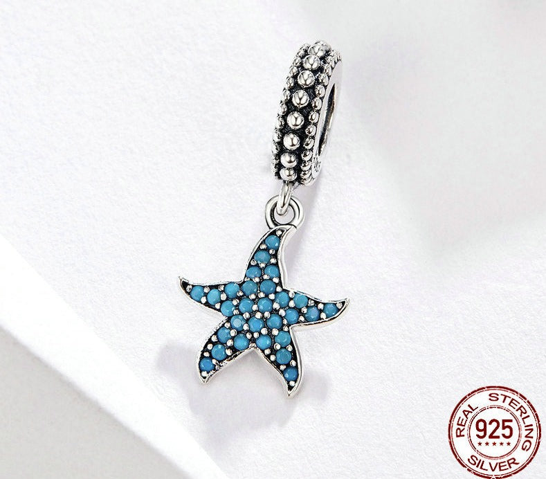 Charm Estrela do Mar - 100% Prata com Zircônias
