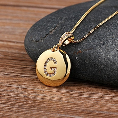 Colar Medalha de Letra Gold