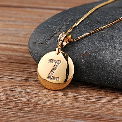 Colar Medalha de Letra Gold