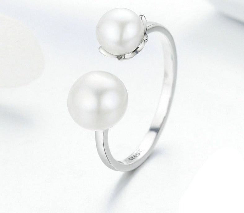 Anel Pérola Love - 100% Prata 925