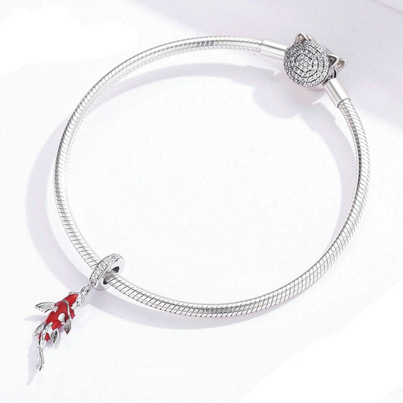 Charm Signo Peixes - 100% Prata 925 com Zircônias