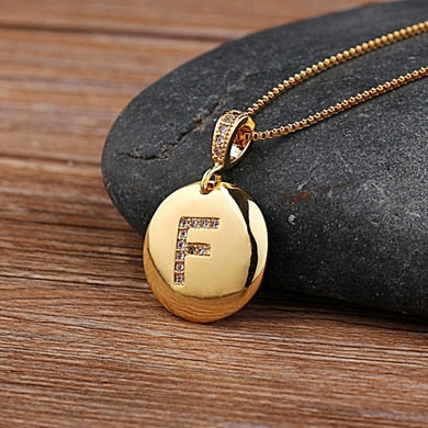 Colar Medalha de Letra Gold