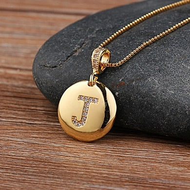 Colar Medalha de Letra Gold