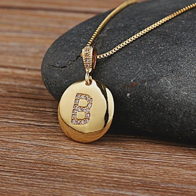 Colar Medalha de Letra Gold