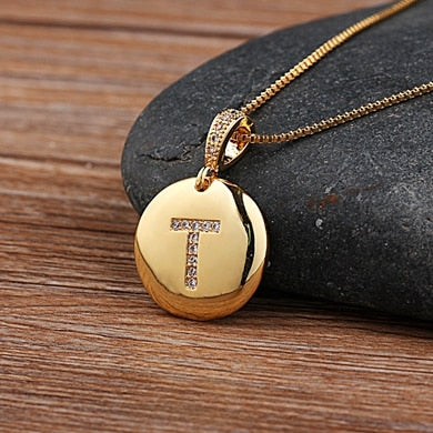 Colar Medalha de Letra Gold
