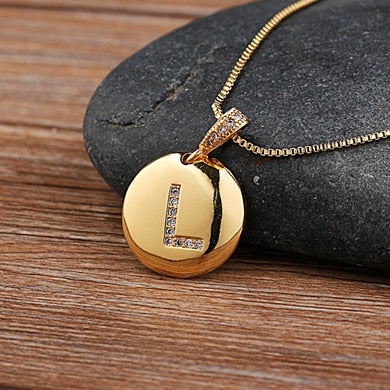 Colar Medalha de Letra Gold
