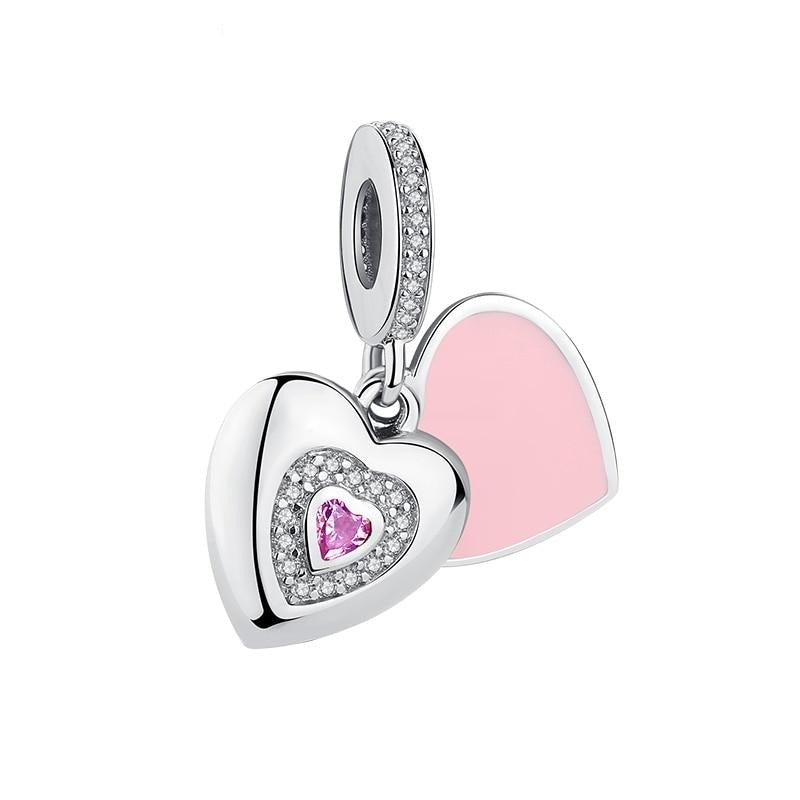 Charm Pendente Pink Heart - Personalizável