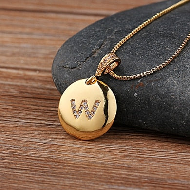 Colar Medalha de Letra Gold